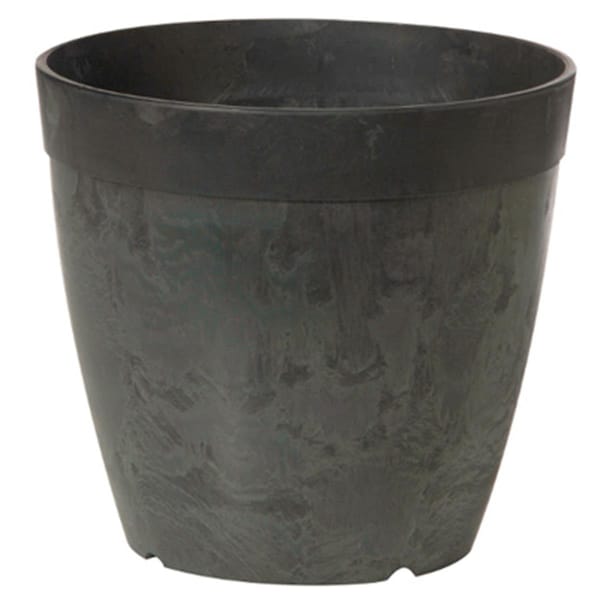 Grandoldgarden 03128.05 12 in. Dolce Planter, Black, Round GR29754 - main